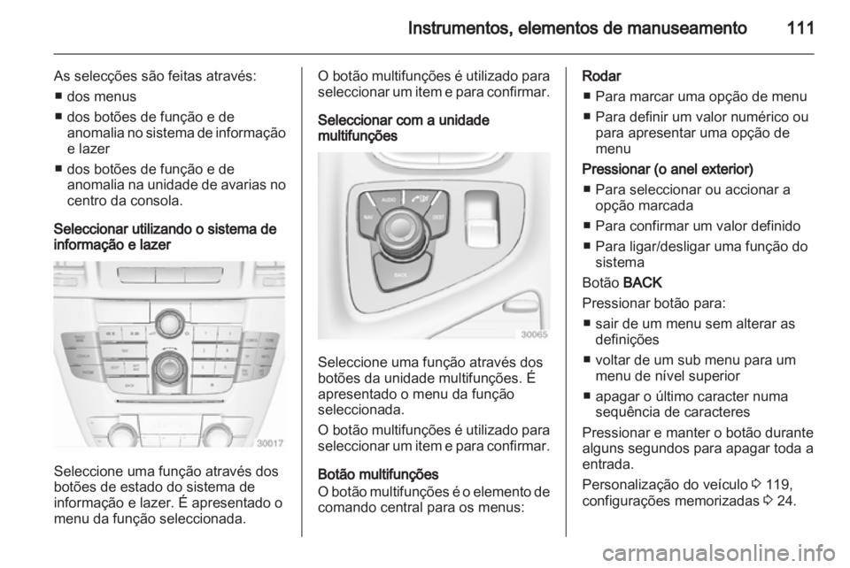 OPEL INSIGNIA 2013  Manual de Instruções (in Portugues) 
