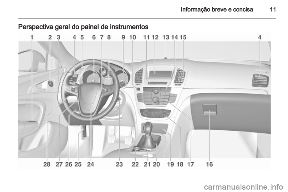 OPEL INSIGNIA 2013  Manual de Instruções (in Portugues) 