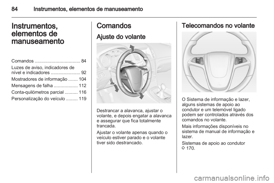 OPEL INSIGNIA 2013  Manual de Instruções (in Portugues) 