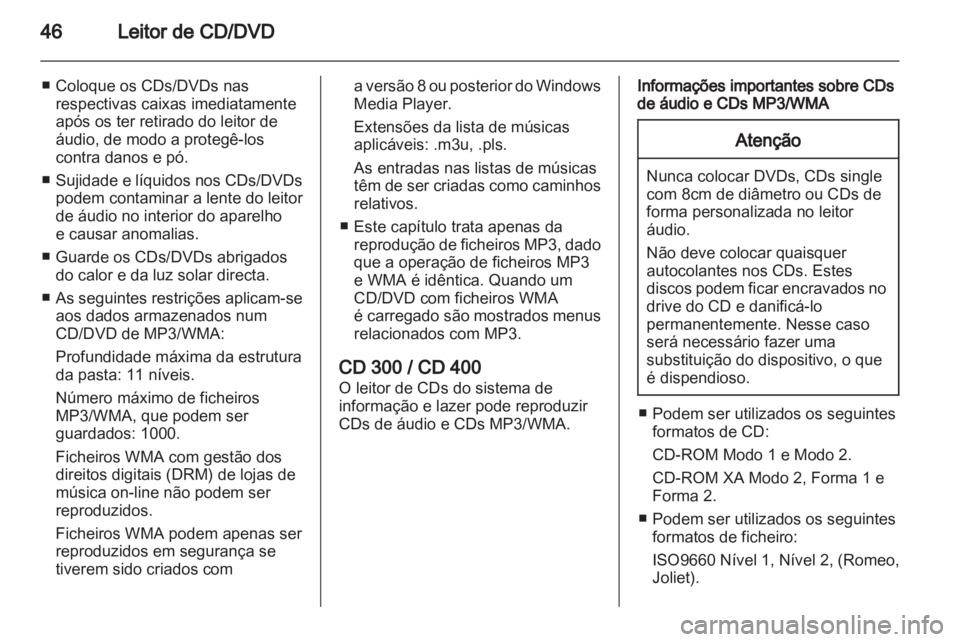 OPEL MERIVA 2011.25  Manual de Informação e Lazer (in Portugues) 