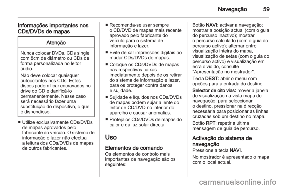 OPEL MERIVA 2011.5  Manual de Informação e Lazer (in Portugues) 