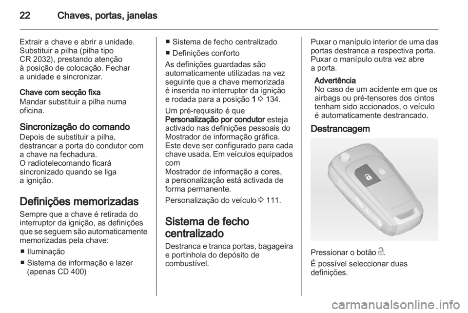 OPEL MERIVA 2011.5  Manual de Instruções (in Portugues) 