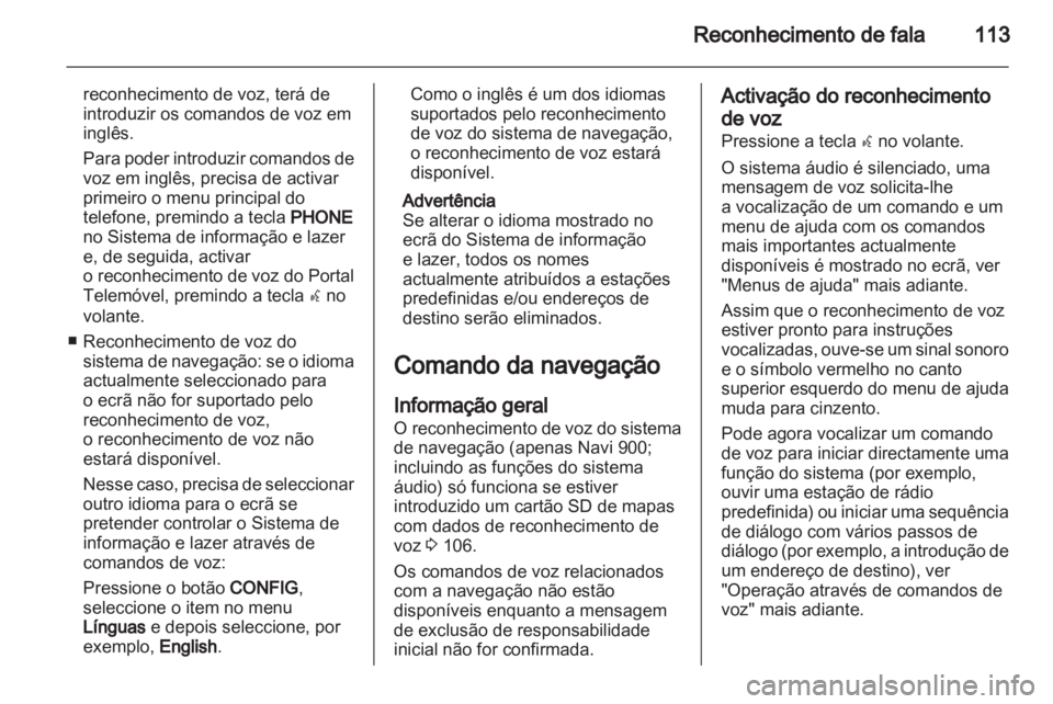 OPEL MERIVA 2012  Manual de Informação e Lazer (in Portugues) 