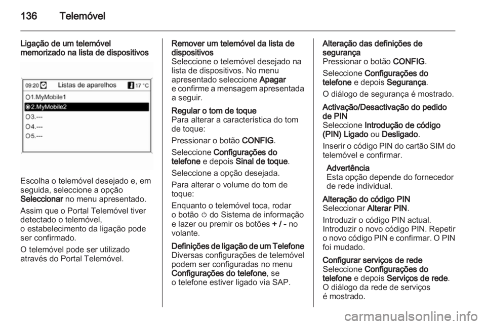 OPEL MERIVA 2012  Manual de Informação e Lazer (in Portugues) 