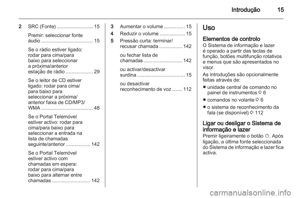 OPEL MERIVA 2012  Manual de Informação e Lazer (in Portugues) 