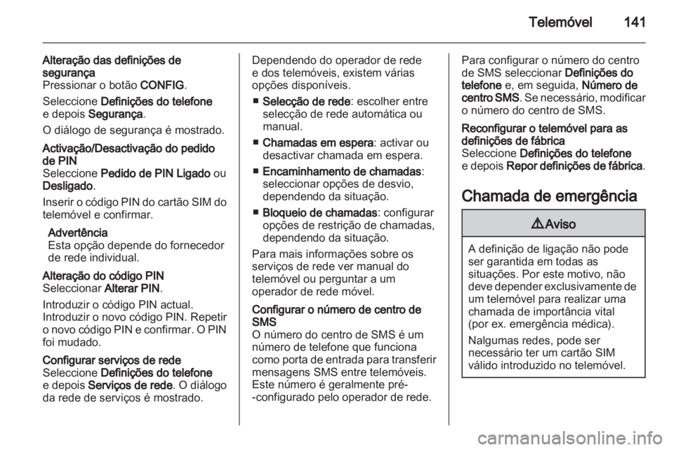 OPEL MERIVA 2012  Manual de Informação e Lazer (in Portugues) 