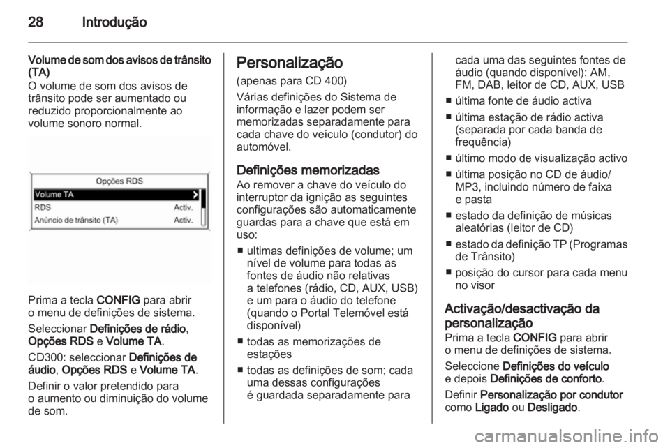 OPEL MERIVA 2012  Manual de Informação e Lazer (in Portugues) 