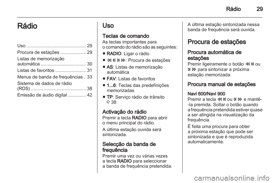 OPEL MERIVA 2012  Manual de Informação e Lazer (in Portugues) 