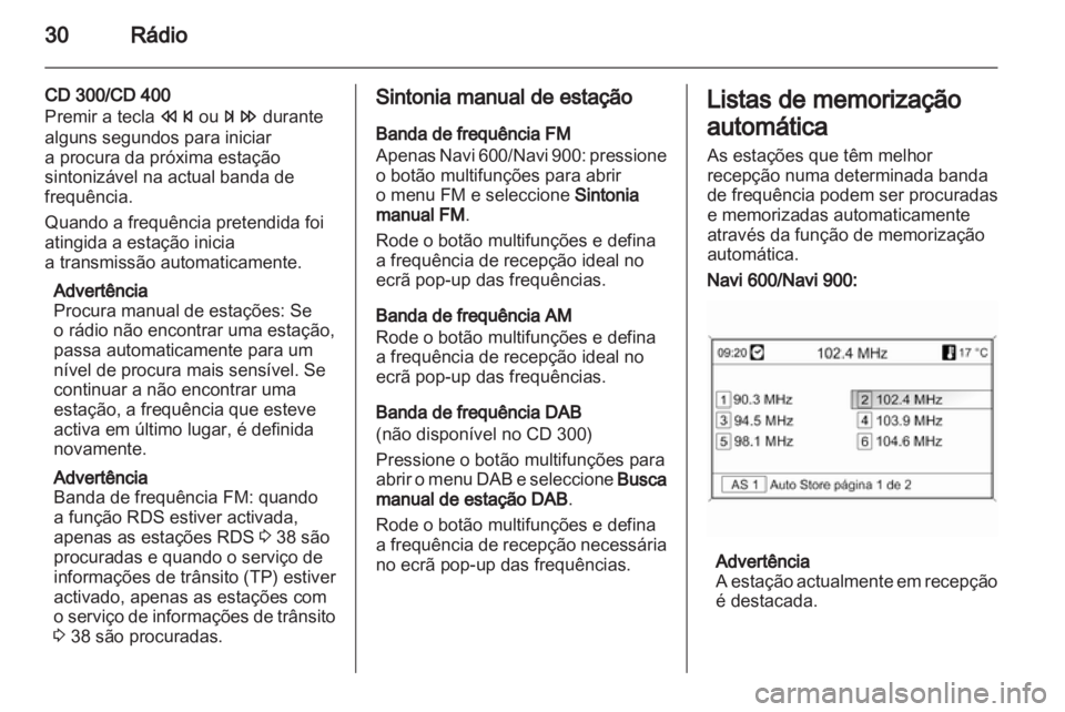 OPEL MERIVA 2012  Manual de Informação e Lazer (in Portugues) 
