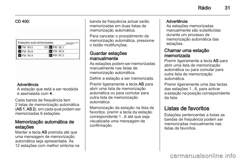 OPEL MERIVA 2012  Manual de Informação e Lazer (in Portugues) 