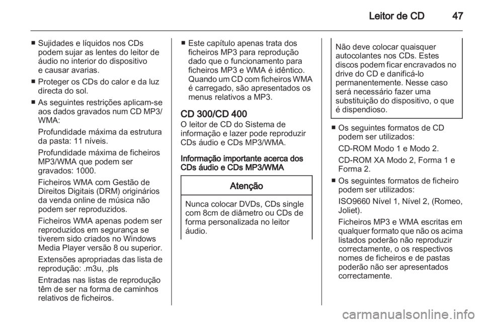 OPEL MERIVA 2012  Manual de Informação e Lazer (in Portugues) 