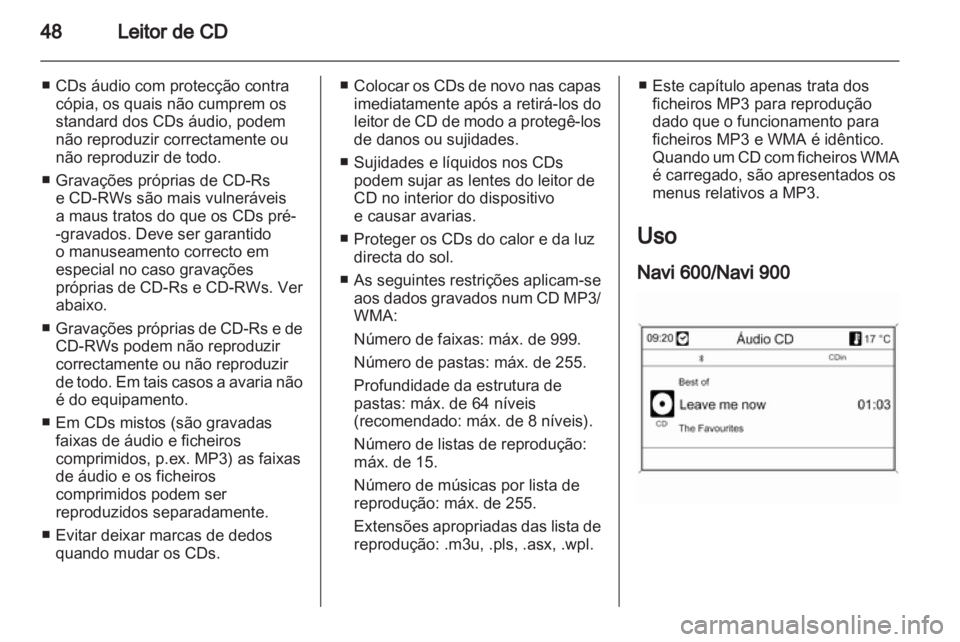 OPEL MERIVA 2012  Manual de Informação e Lazer (in Portugues) 