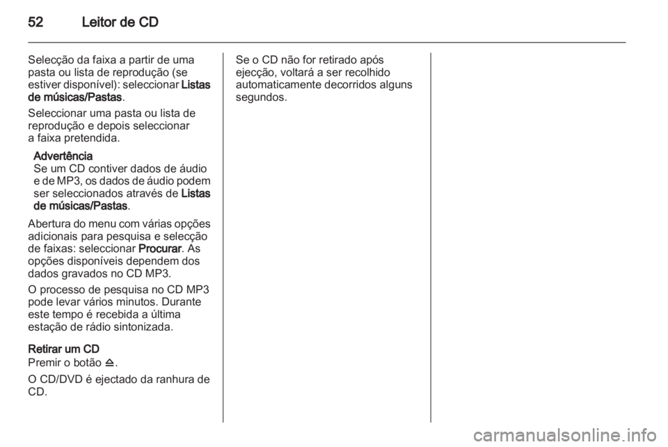 OPEL MERIVA 2012  Manual de Informação e Lazer (in Portugues) 