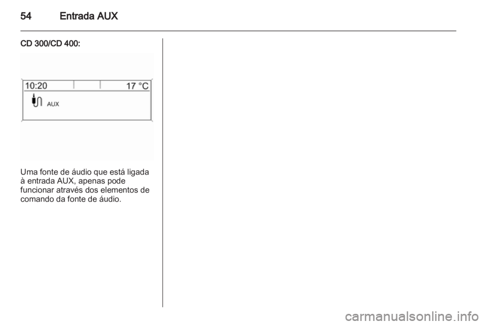 OPEL MERIVA 2012  Manual de Informação e Lazer (in Portugues) 