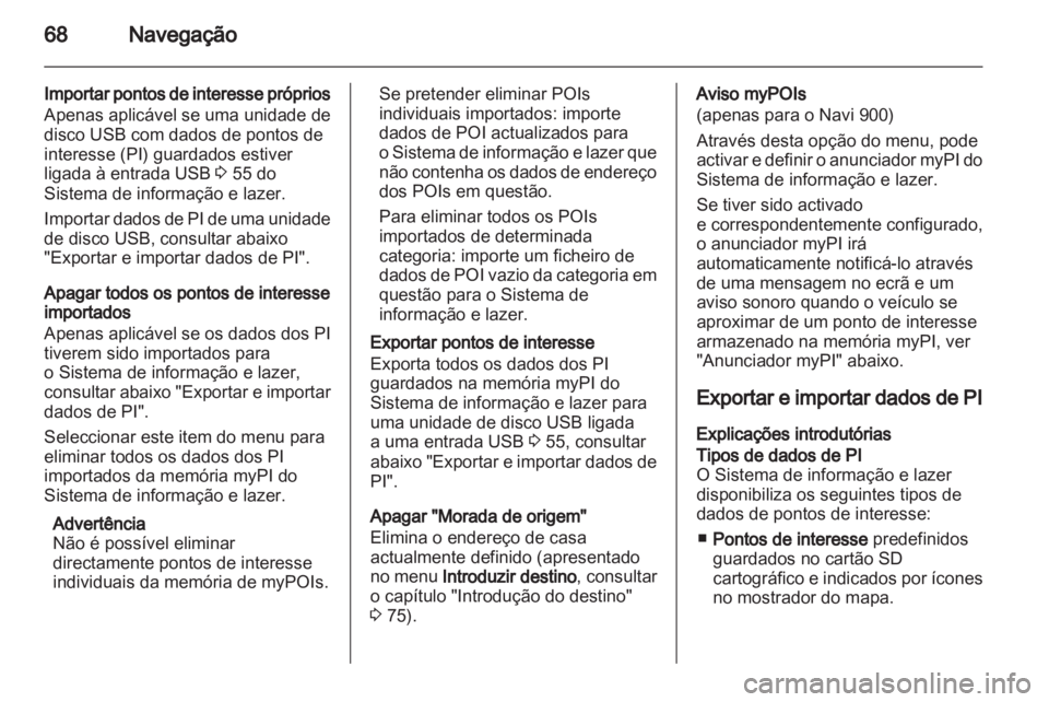 OPEL MERIVA 2012  Manual de Informação e Lazer (in Portugues) 