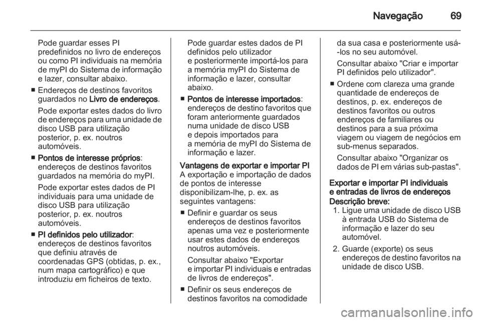 OPEL MERIVA 2012  Manual de Informação e Lazer (in Portugues) 