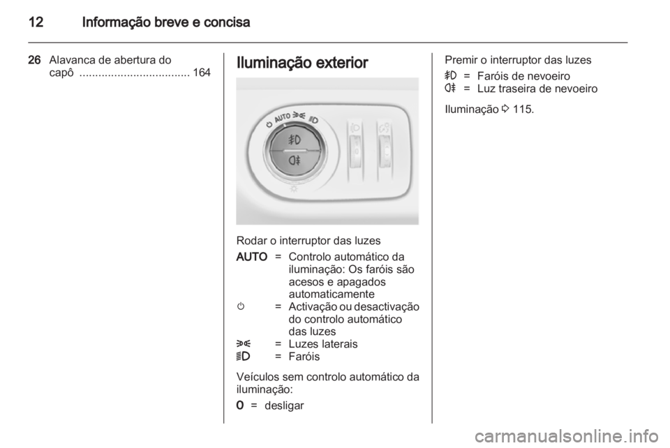 OPEL MERIVA 2012  Manual de Instruções (in Portugues) 