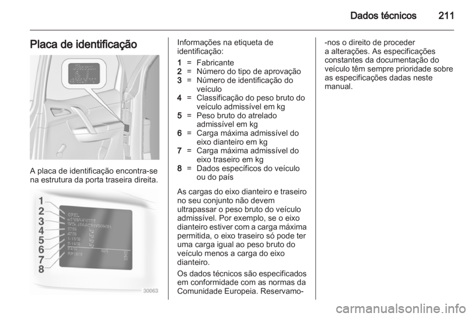 OPEL MERIVA 2012  Manual de Instruções (in Portugues) 