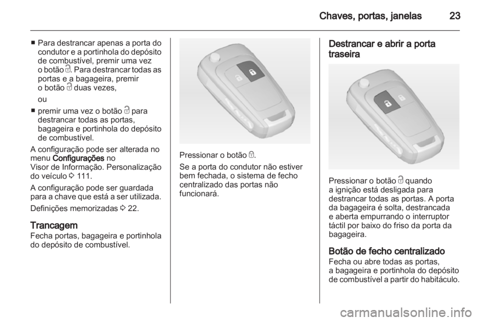 OPEL MERIVA 2012  Manual de Instruções (in Portugues) 