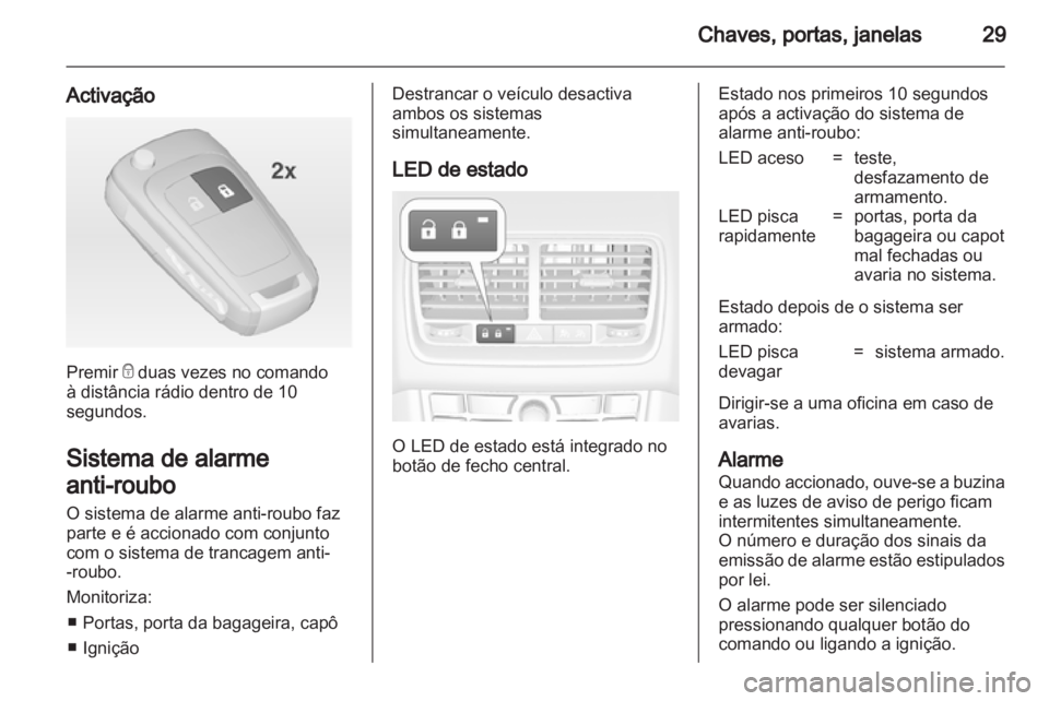 OPEL MERIVA 2012  Manual de Instruções (in Portugues) 