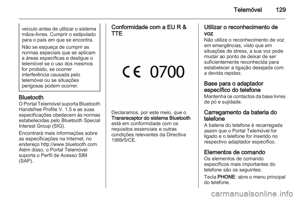 OPEL MERIVA 2012.5  Manual de Informação e Lazer (in Portugues) 
