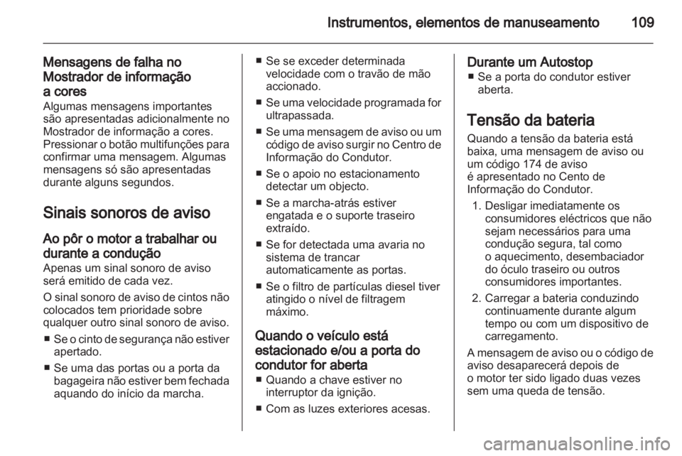 OPEL MERIVA 2012.5  Manual de Instruções (in Portugues) 