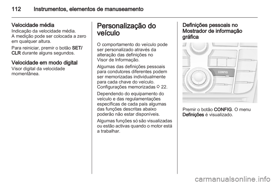 OPEL MERIVA 2012.5  Manual de Instruções (in Portugues) 