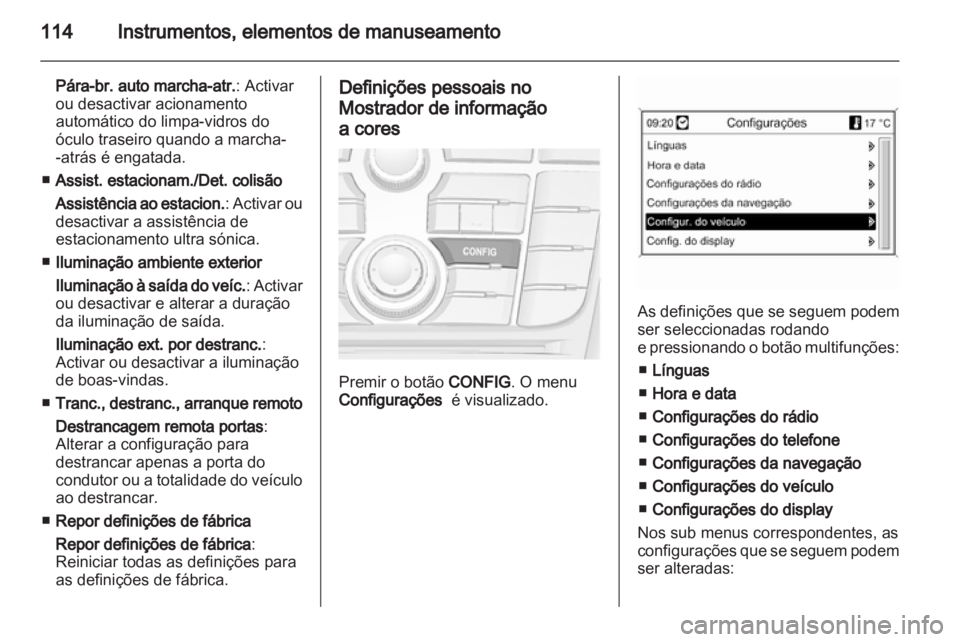OPEL MERIVA 2012.5  Manual de Instruções (in Portugues) 