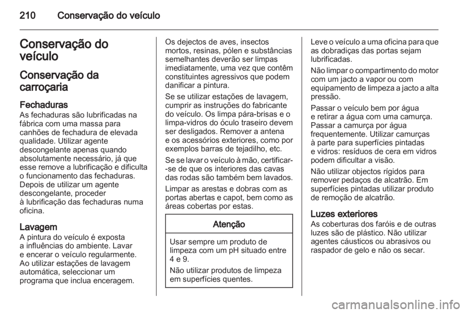 OPEL MERIVA 2012.5  Manual de Instruções (in Portugues) 