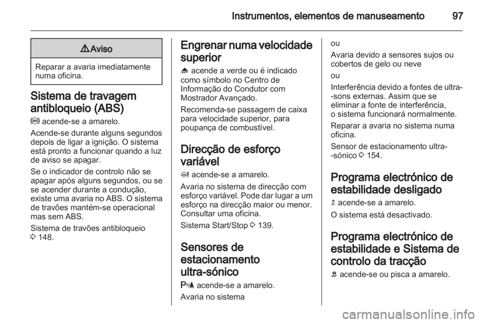 OPEL MERIVA 2012.5  Manual de Instruções (in Portugues) 