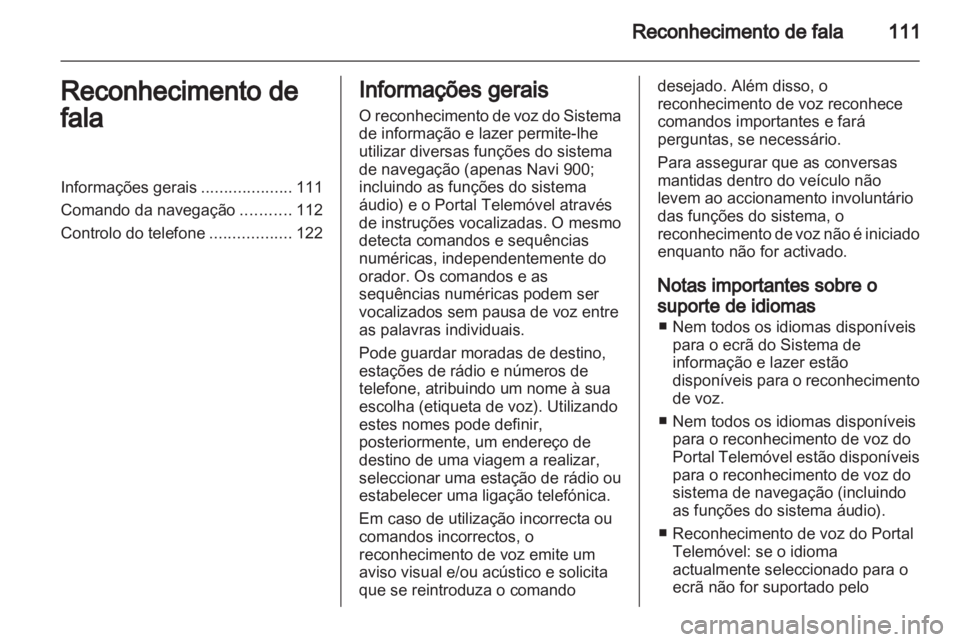 OPEL MERIVA 2013  Manual de Informação e Lazer (in Portugues) 