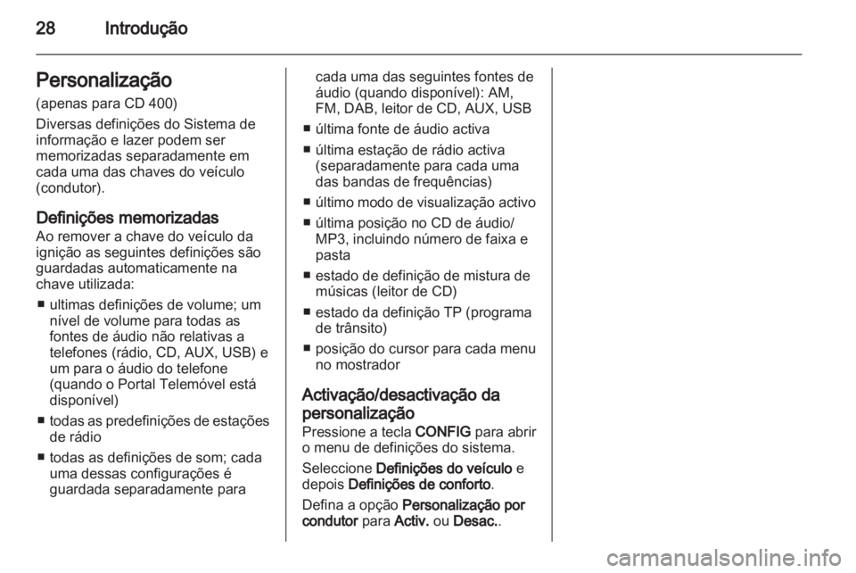 OPEL MERIVA 2013  Manual de Informação e Lazer (in Portugues) 