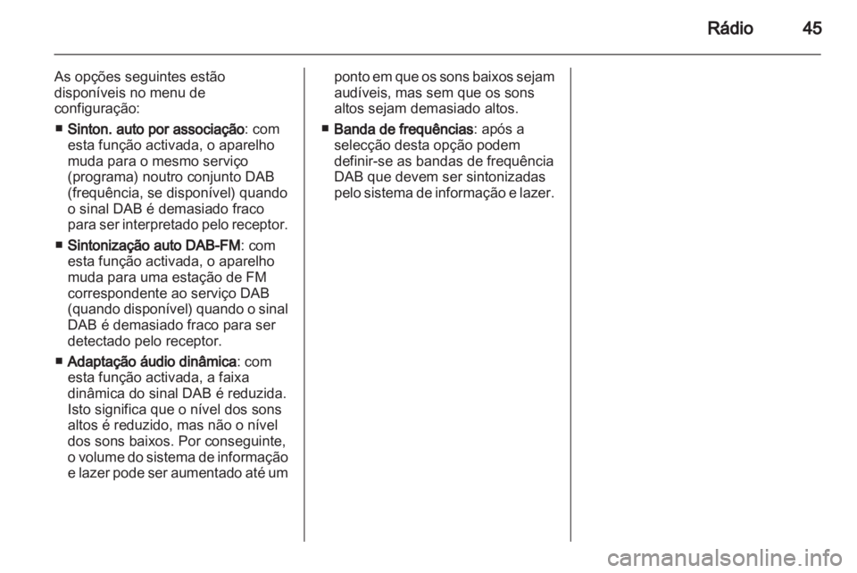 OPEL MERIVA 2013  Manual de Informação e Lazer (in Portugues) 