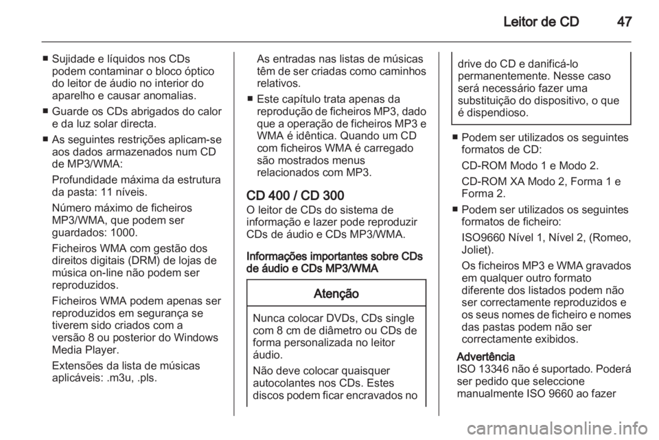 OPEL MERIVA 2013  Manual de Informação e Lazer (in Portugues) 