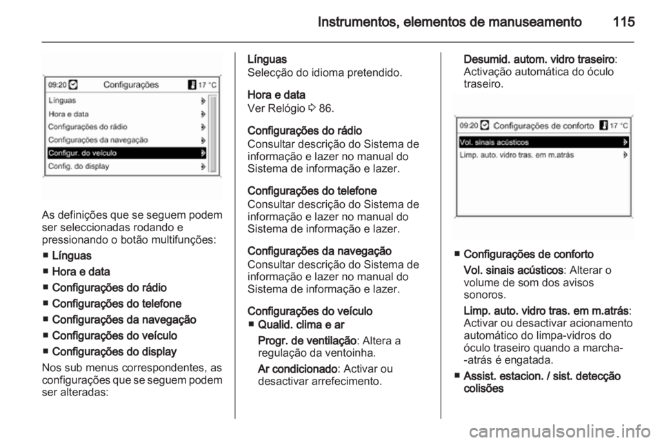OPEL MERIVA 2013  Manual de Instruções (in Portugues) 
