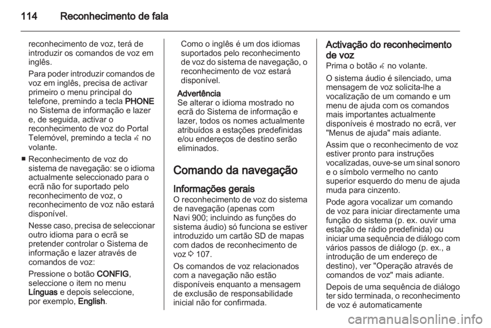 OPEL MERIVA 2013.5  Manual de Informação e Lazer (in Portugues) 