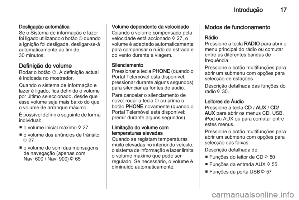 OPEL MERIVA 2013.5  Manual de Informação e Lazer (in Portugues) 