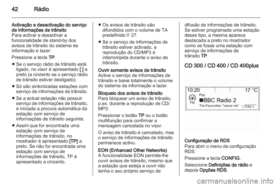 OPEL MERIVA 2013.5  Manual de Informação e Lazer (in Portugues) 