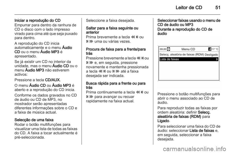 OPEL MERIVA 2013.5  Manual de Informação e Lazer (in Portugues) 