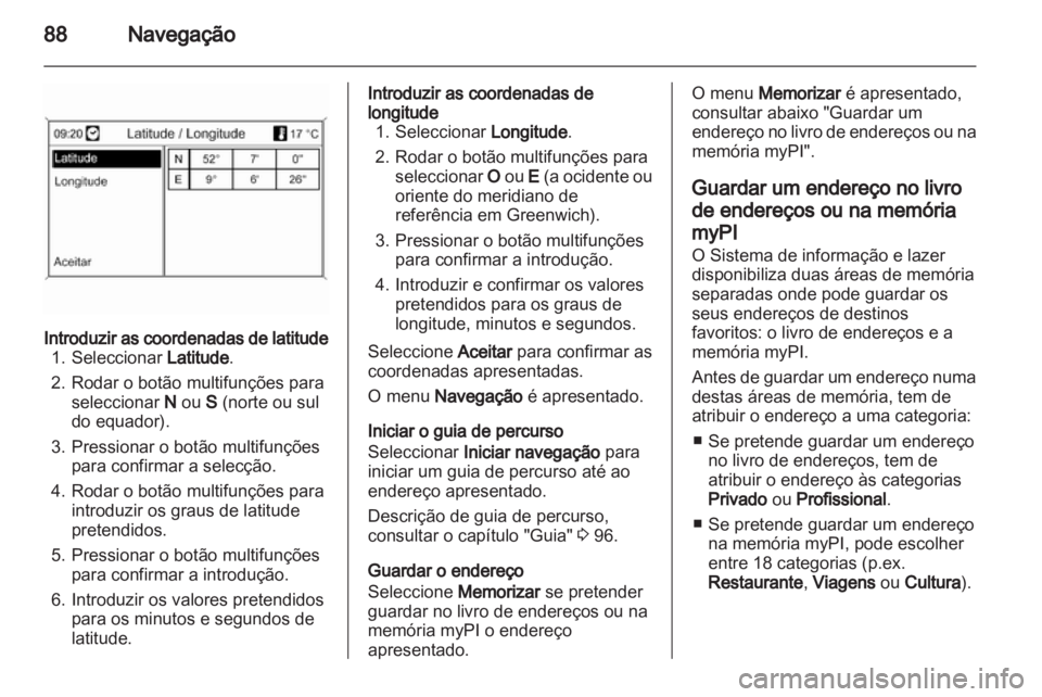 OPEL MERIVA 2013.5  Manual de Informação e Lazer (in Portugues) 
