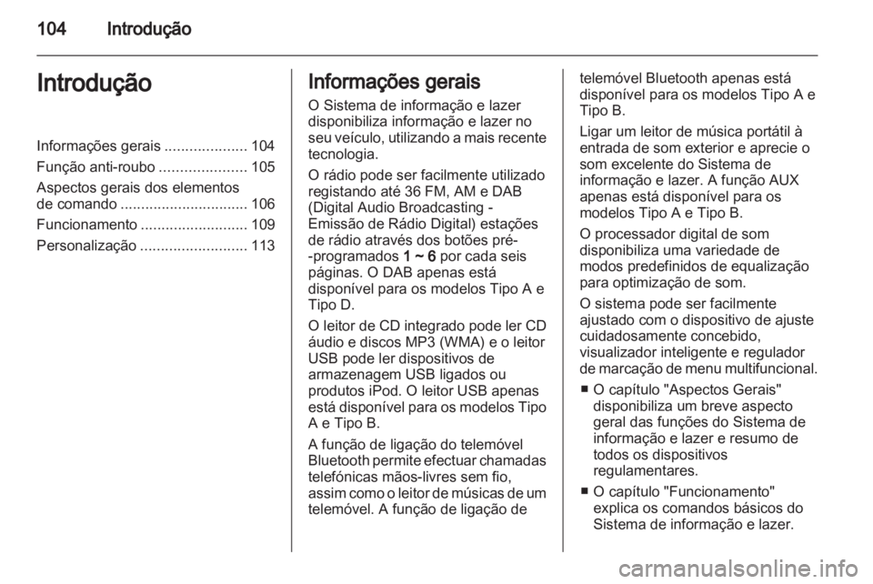 OPEL MOKKA 2013  Manual de Informação e Lazer (in Portugues) 