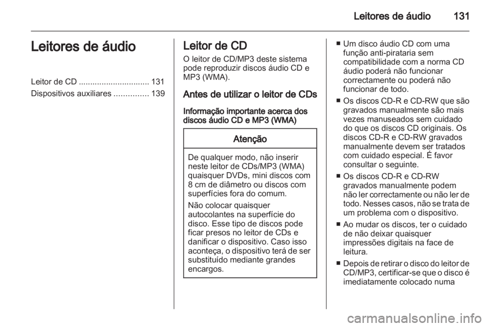OPEL MOKKA 2013  Manual de Informação e Lazer (in Portugues) 