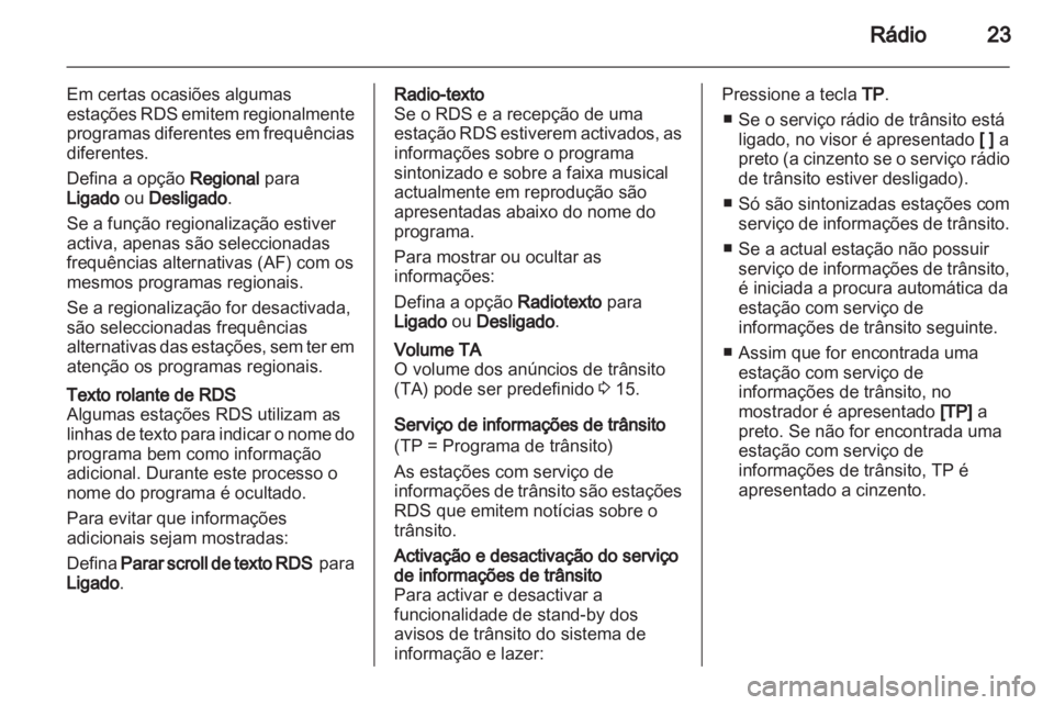 OPEL MOKKA 2013  Manual de Informação e Lazer (in Portugues) 