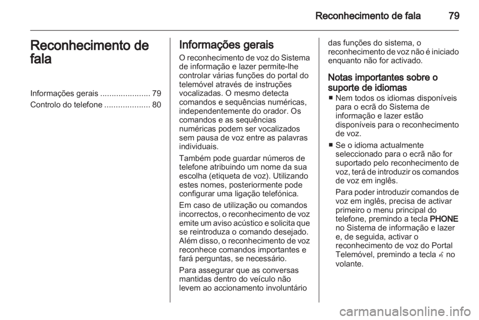 OPEL MOKKA 2013  Manual de Informação e Lazer (in Portugues) 