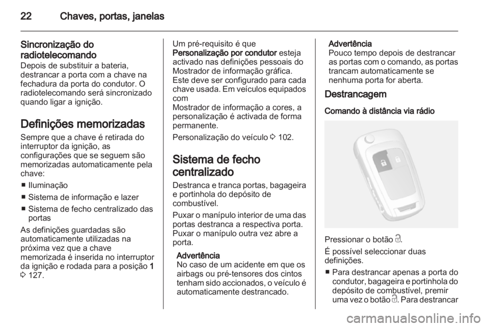 OPEL MOKKA 2013  Manual de Instruções (in Portugues) 