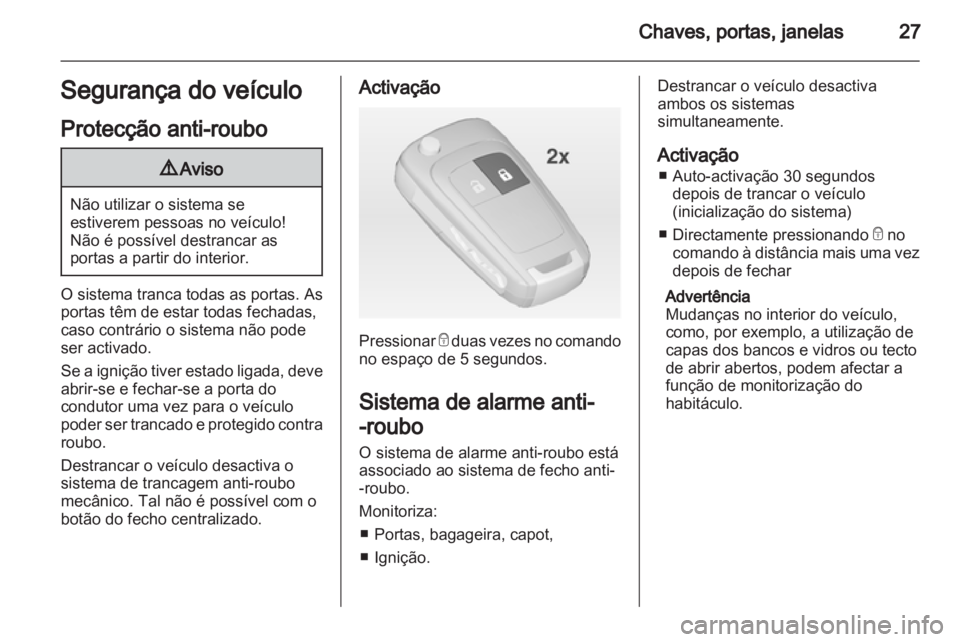 OPEL MOKKA 2013  Manual de Instruções (in Portugues) 