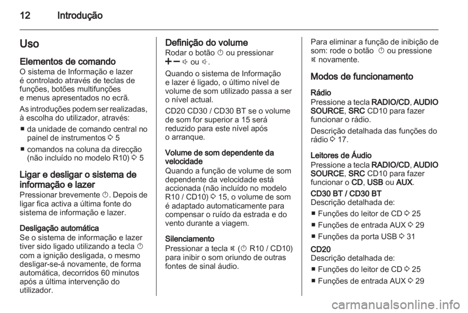 OPEL MOVANO_B 2011.5  Manual de Informação e Lazer (in Portugues) 