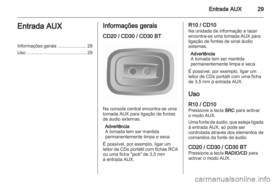 OPEL MOVANO_B 2011.5  Manual de Informação e Lazer (in Portugues) 