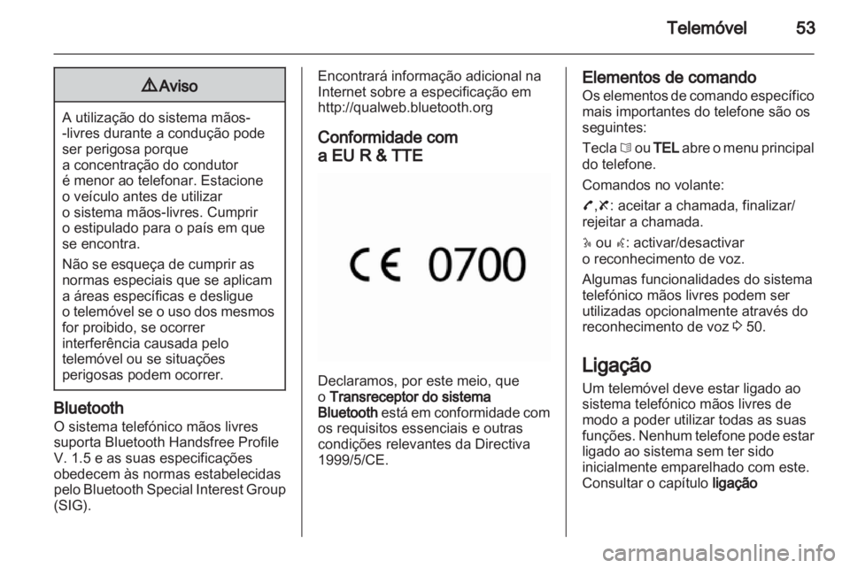 OPEL MOVANO_B 2011.5  Manual de Informação e Lazer (in Portugues) 