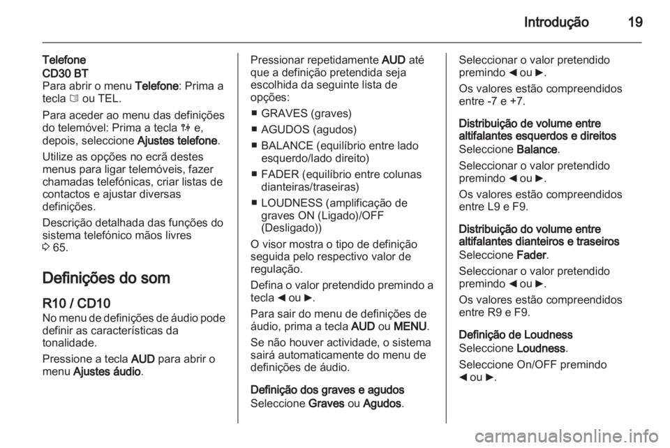 OPEL MOVANO_B 2012  Manual de Informação e Lazer (in Portugues) 